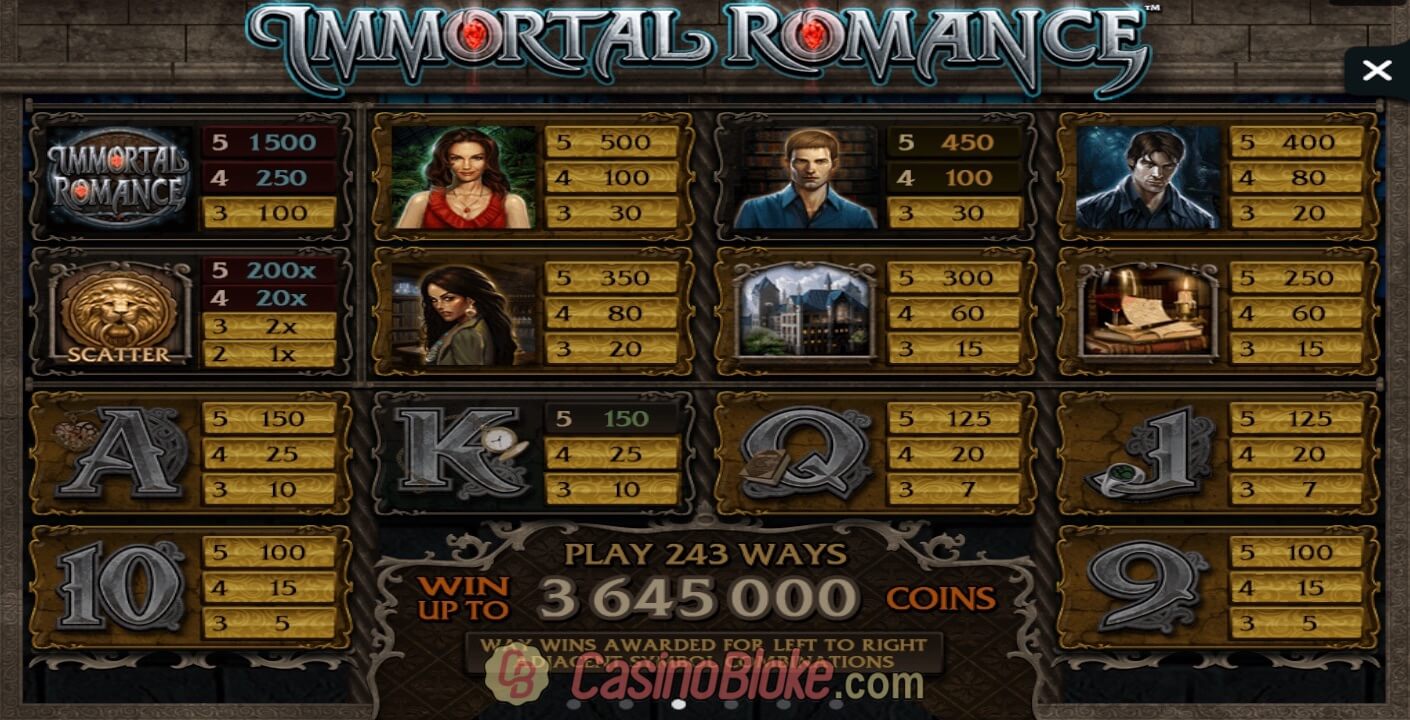 Immortal Romance Slot thumbnail - 1