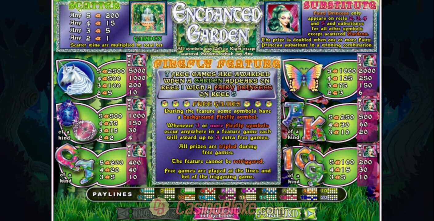 Enchanted Garden Slot Screenshots