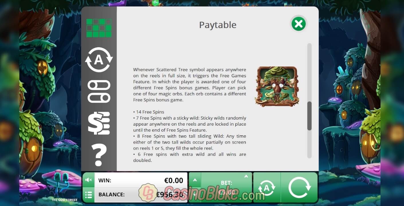 Magic forest slot game play