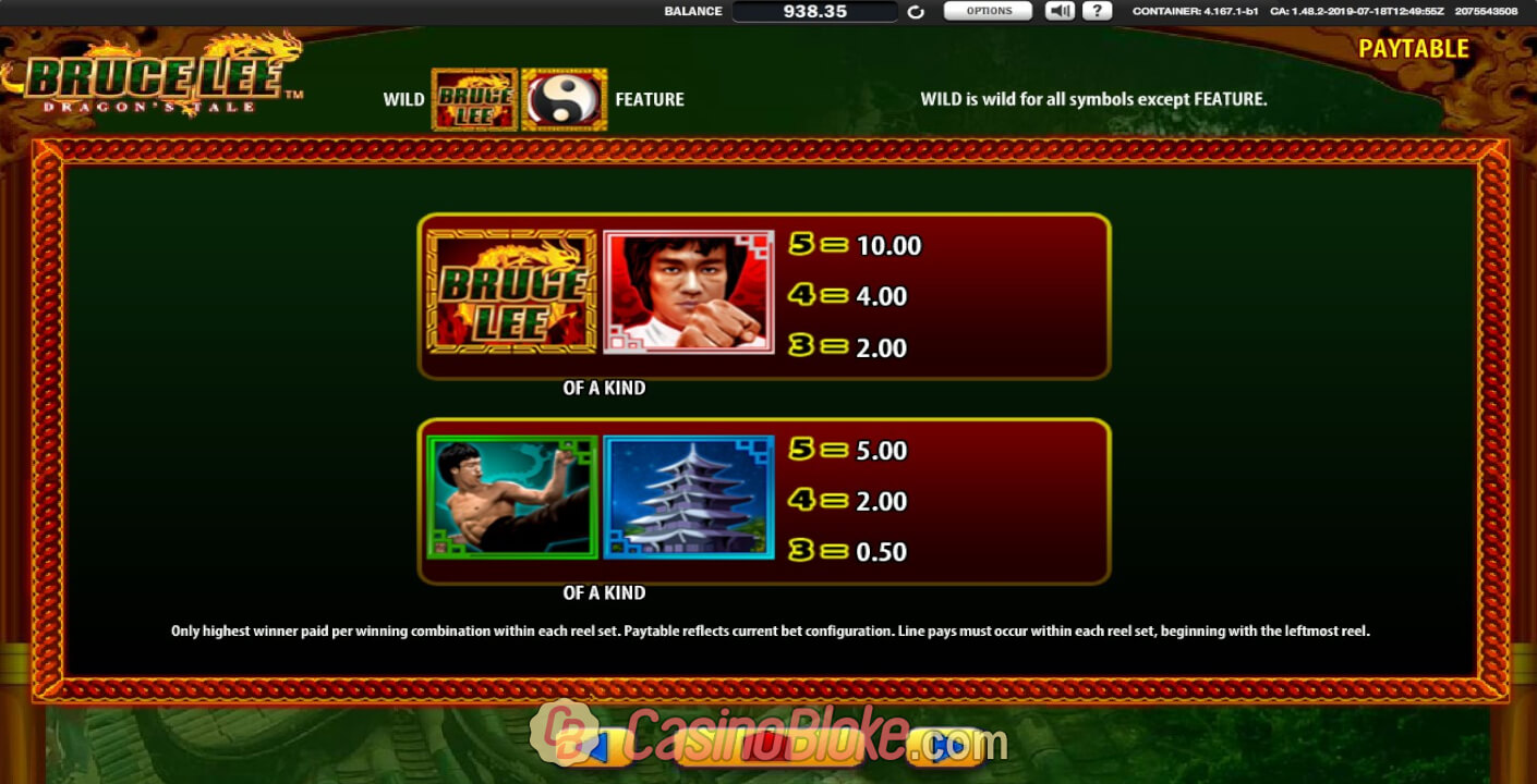 Bruce Lee Dragon's Tale Slot thumbnail - 1