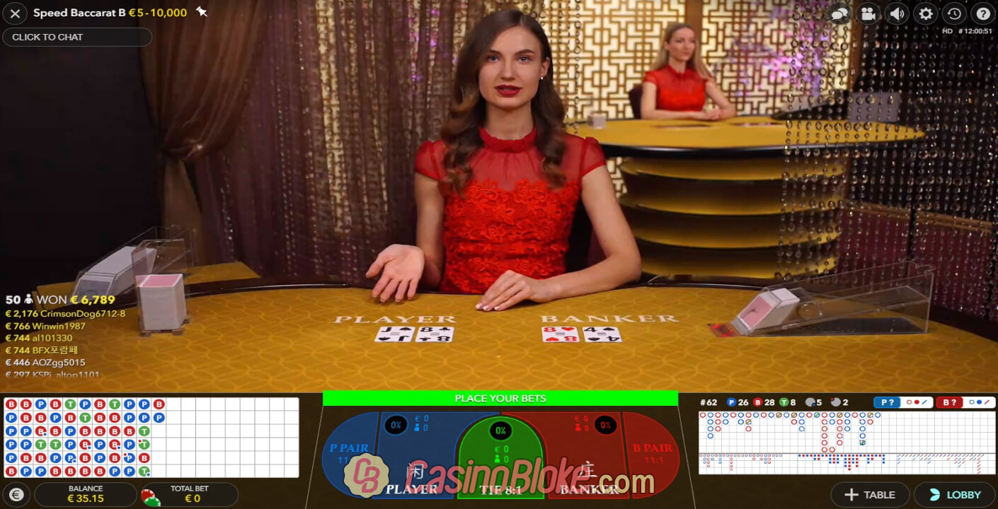 Evolution Live Speed Baccarat thumbnail - 2