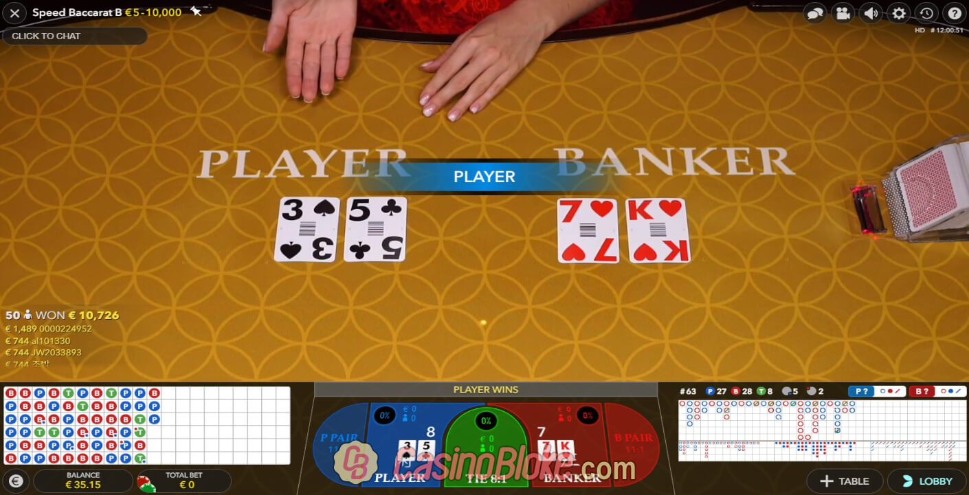 Evolution Live Speed Baccarat thumbnail - 3