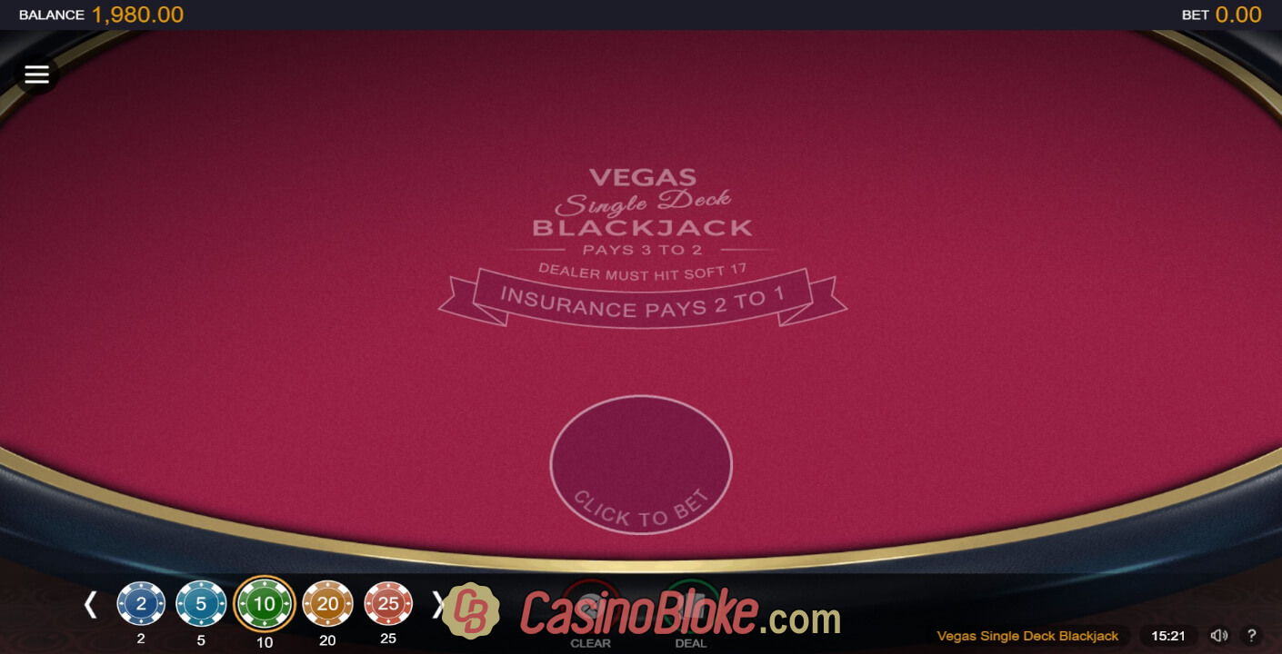 Vegas Single Deck Blackjack thumbnail - 0