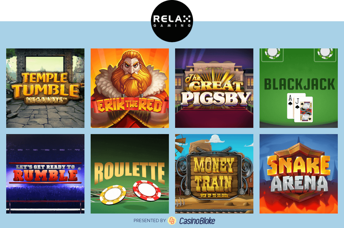 Relax Gaming Games Selection