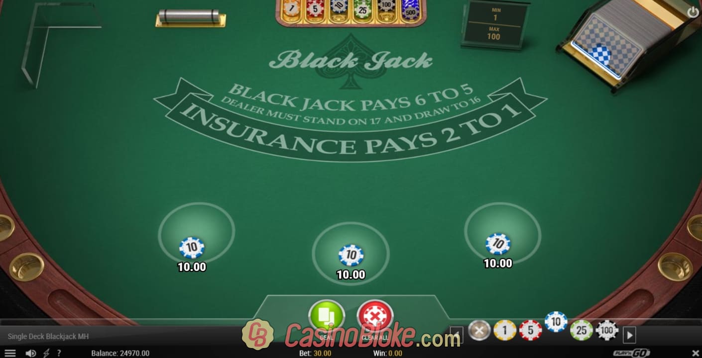 Play'n GO Single Deck Blackjack thumbnail - 0