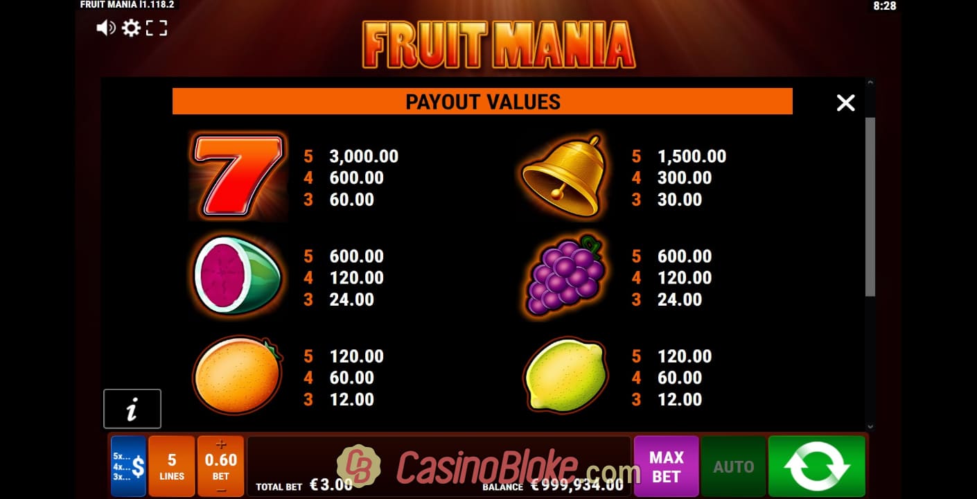 Fruit Mania Slot thumbnail - 1
