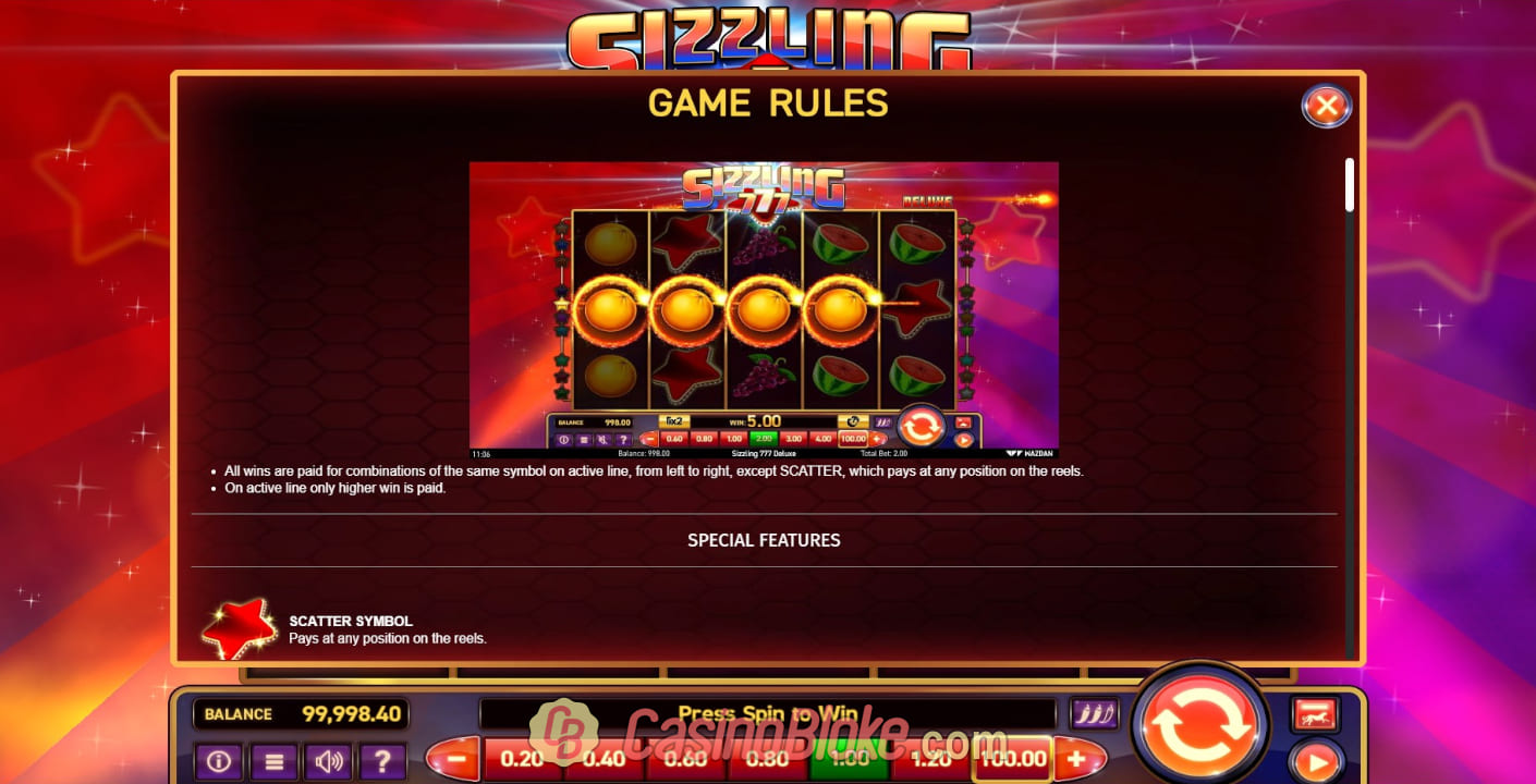 Sizzling 777 Deluxe Slot thumbnail - 2